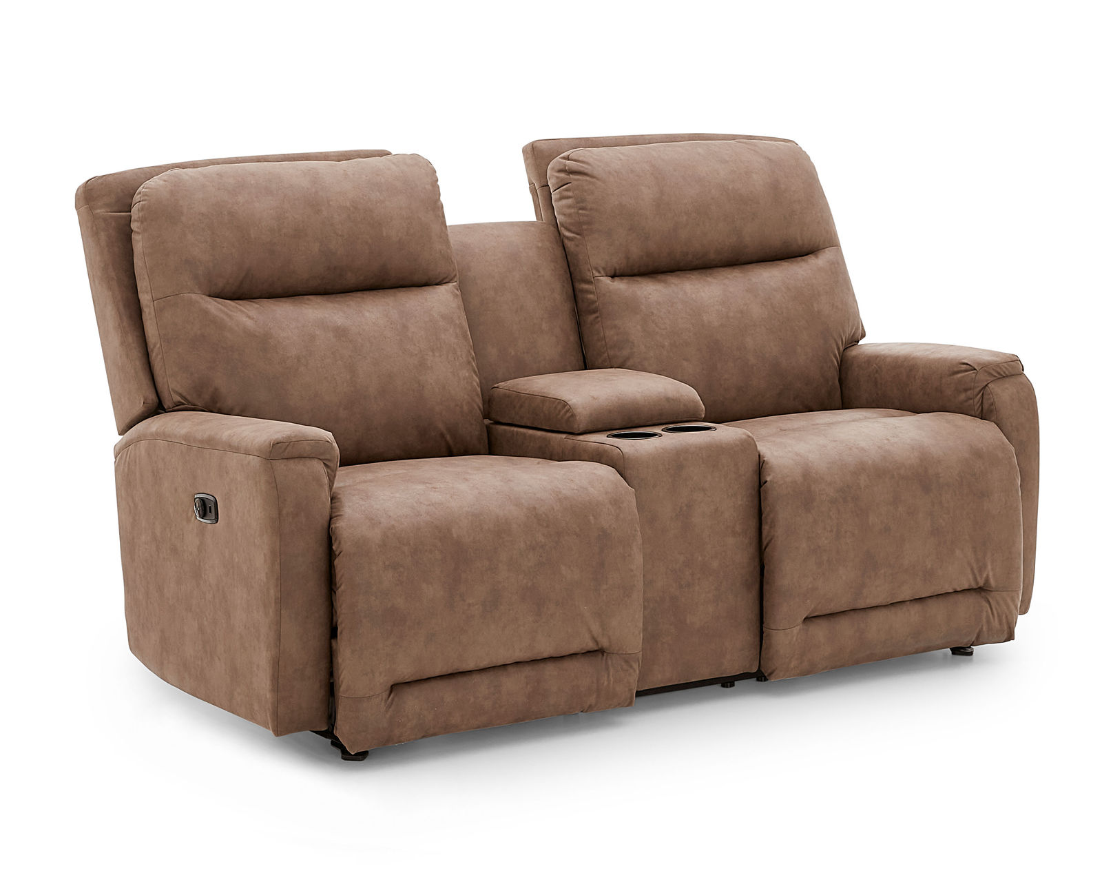 Derek Double Reclining Console Loveseat (+100 fabrics) - Derek Double Reclining Console Loveseat (Rocking Reclining Console Loveseat Available)