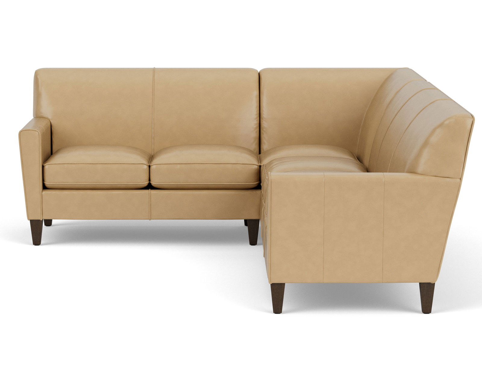 Digby Leather Stationary Sectional (Leather choices) - Sectional Layout H:  Commercial quality furniture grade plywood frames