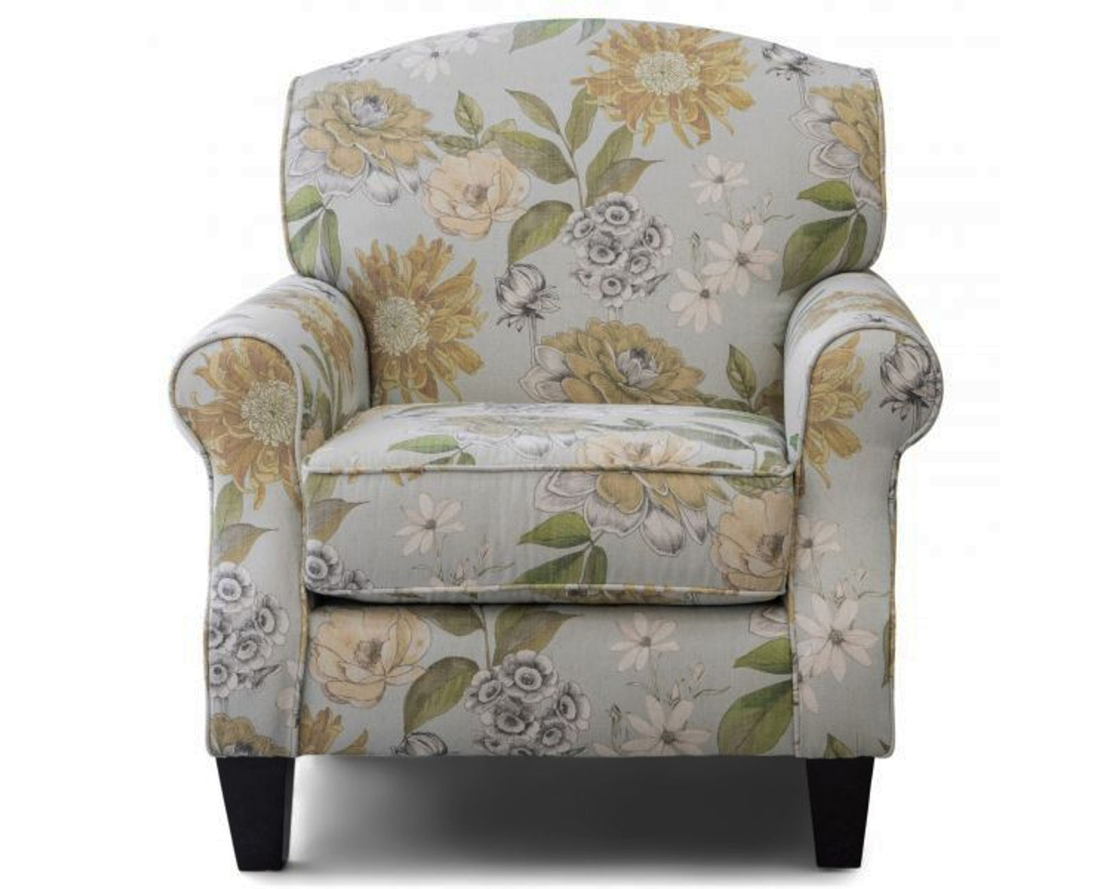 Celadon Salt 98" Sofa 4200-KP - performance fabric - includes pillows  - Flora Powder Accent Chair