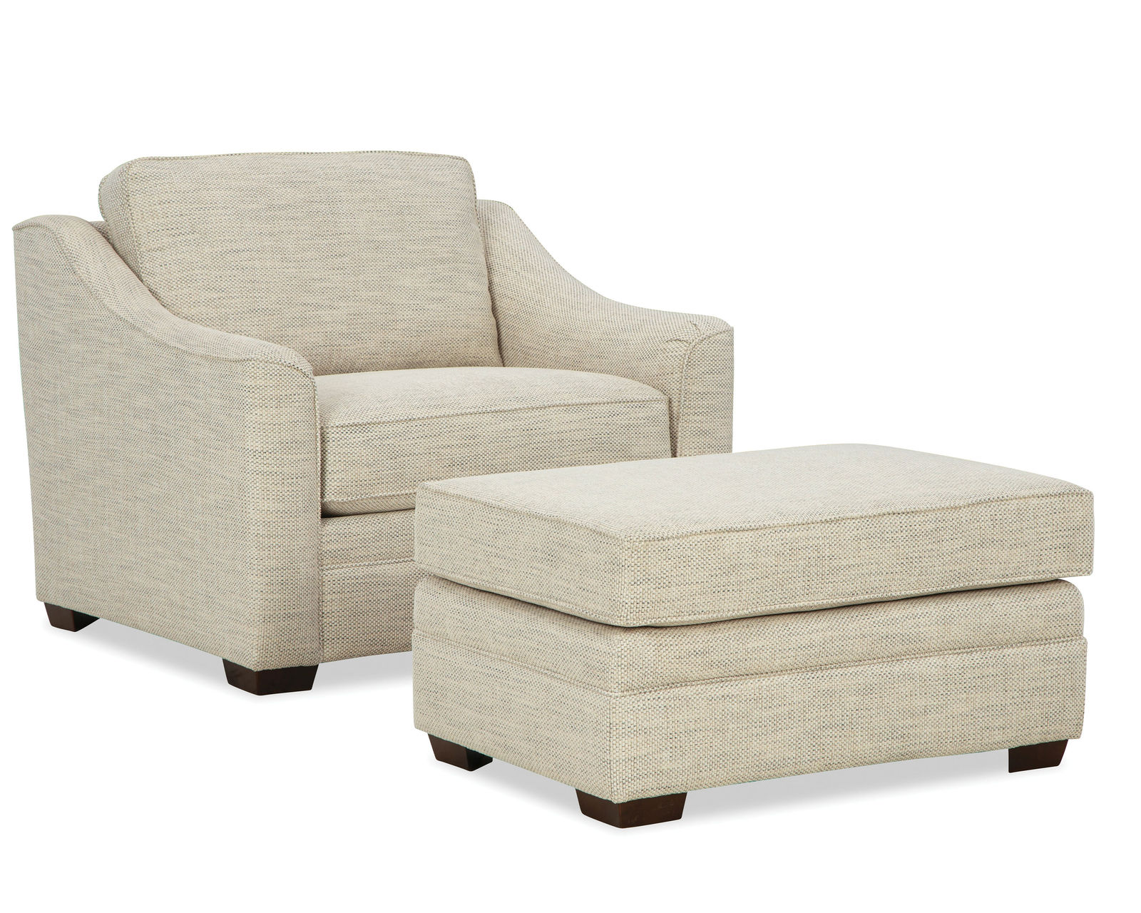 F9 Stationary Sofa (100+ Performance fabrics) Make it Yours - F9 Chair with slope arms and Ottoman