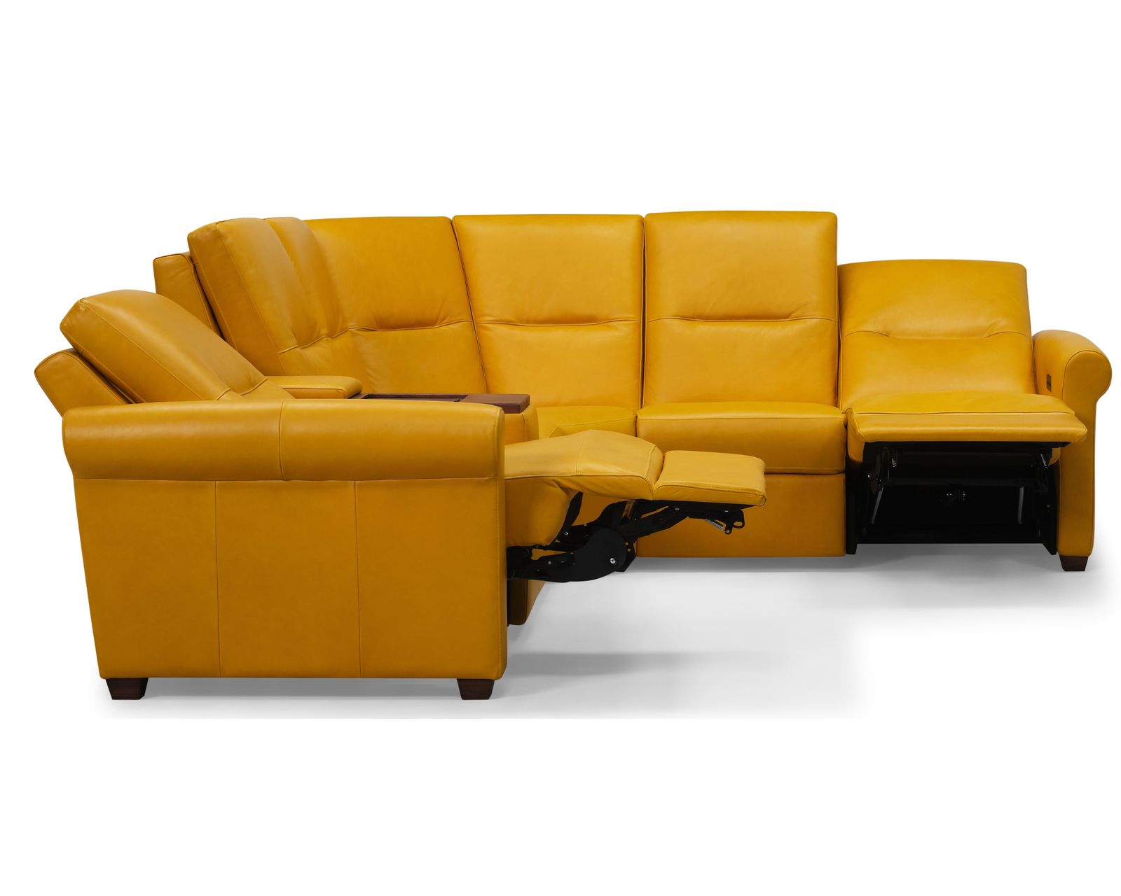 Essex 40112 Triple Power Reclining Sectional (+100 leathers) - Layout B: Three Piece Reclining Sectional (2 recliner) 110" x 98"