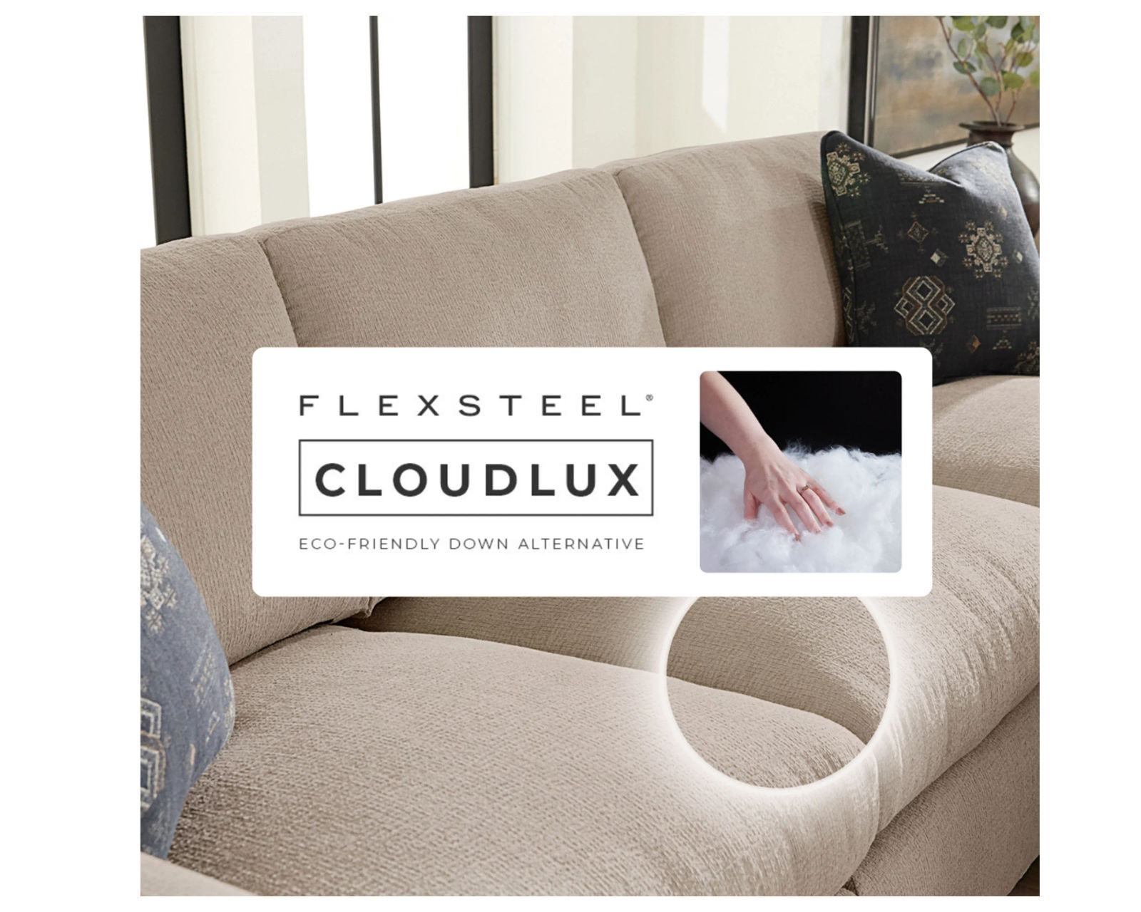 Sky 5512 Loveseat (hypoallergenic down-like cushion) +100 fabrics