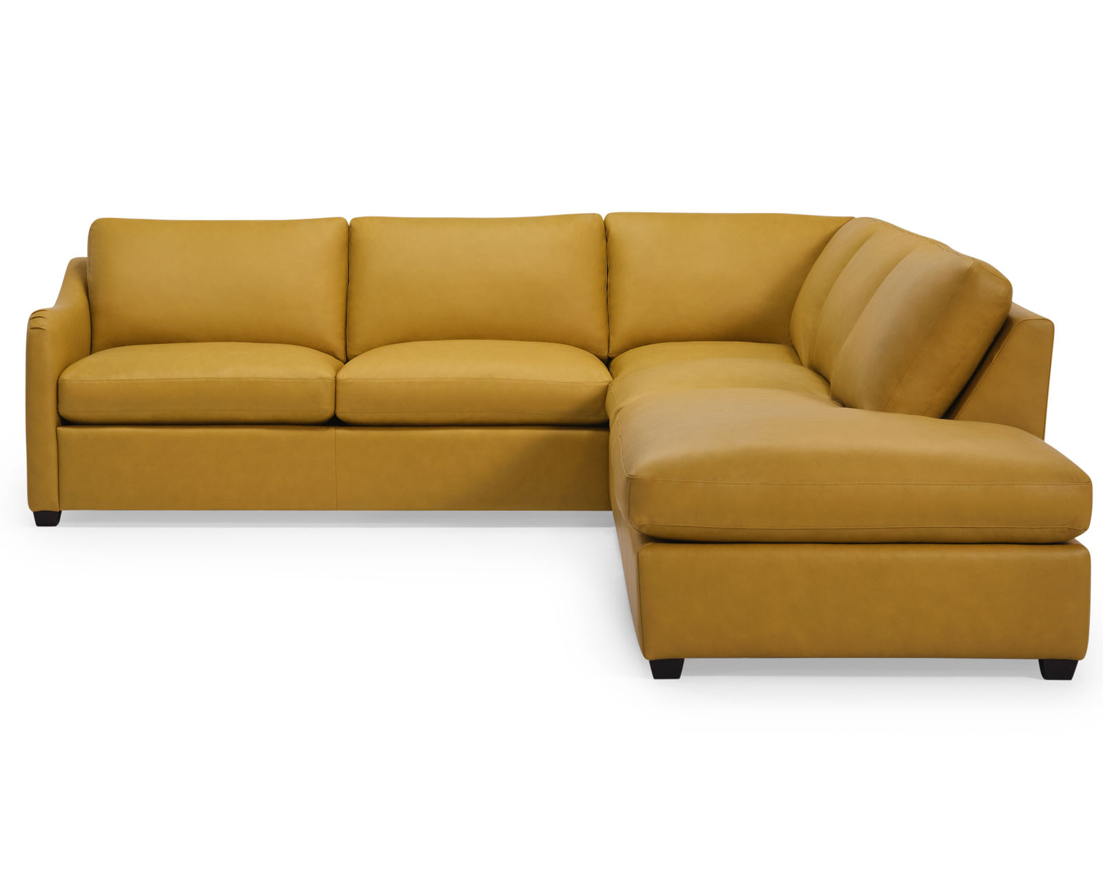 Madison 77658 Modern English Sectional  (+100 leathers) - Layout O: Three Piece Sectional 110" x 99" 