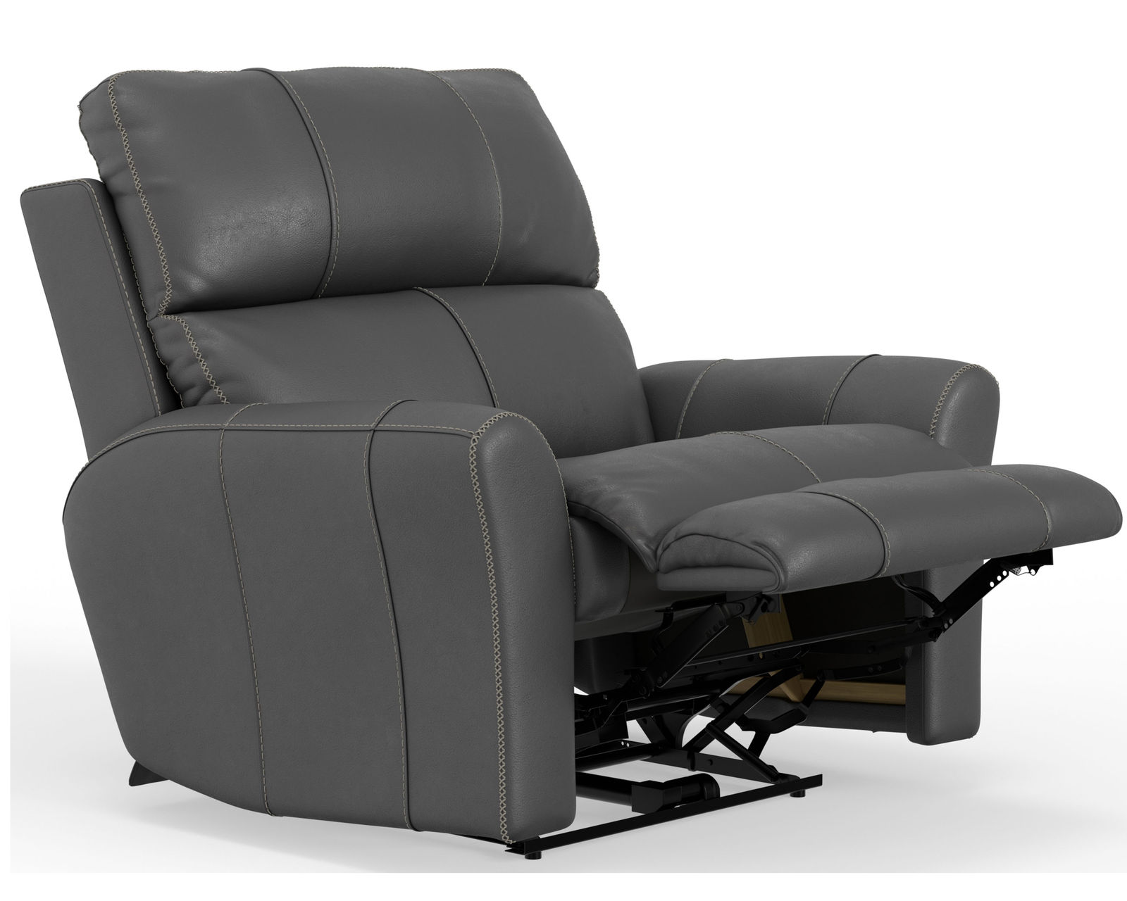Fredda 82" Power Headrest Power Reclining Leather Sofa Lay-Flat Relaxation, Zero Gravity Comfort & Premium Italian Leather - 2 colors - Shown in Italian Leather Color Anthracite