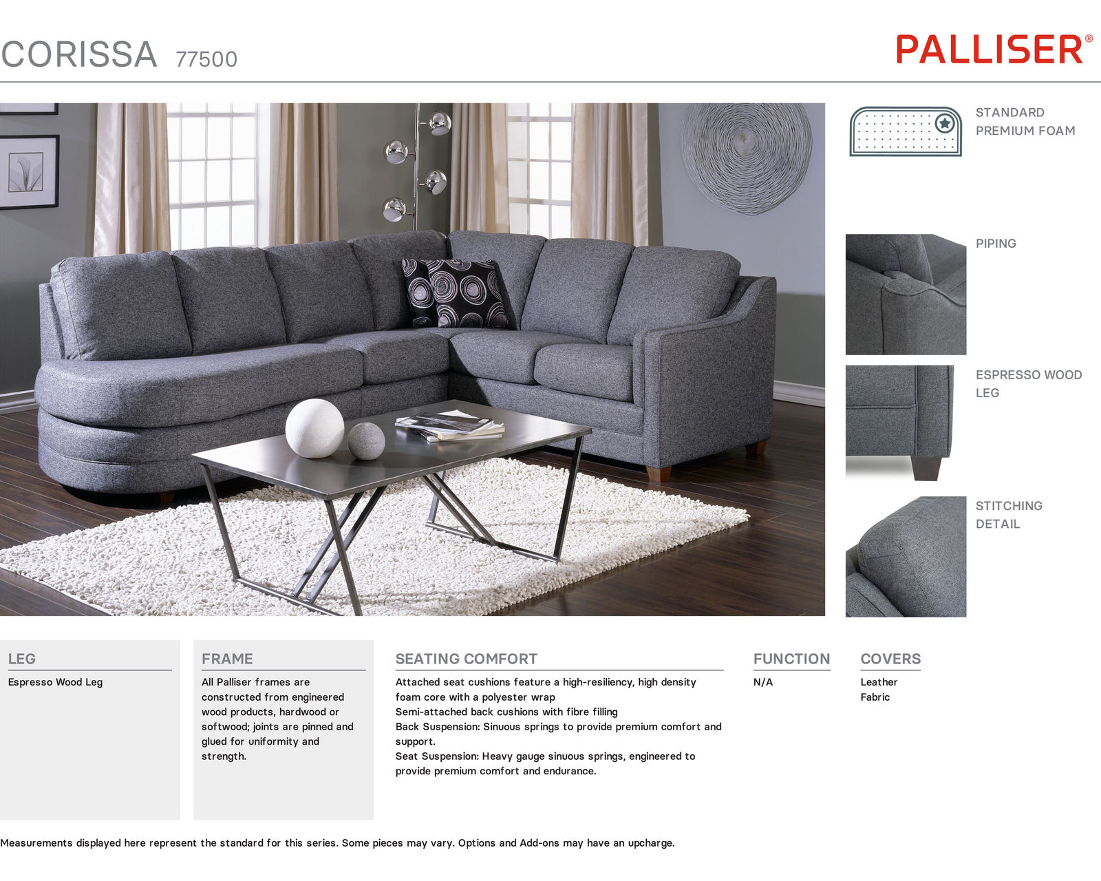 Corissa 77500 Sectional (+50 fabrics)