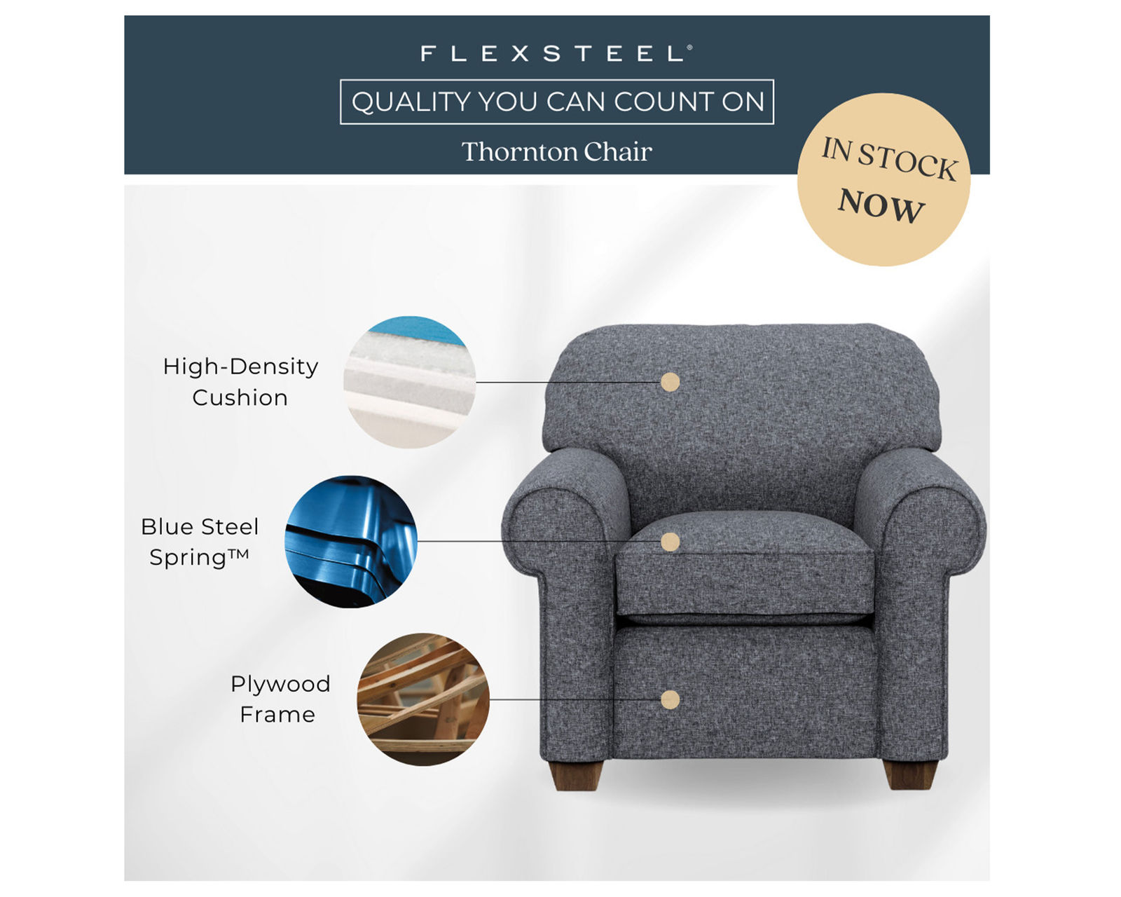 Thornton 5535 Sofa (87") In stock - Thornton Chair (in stock)