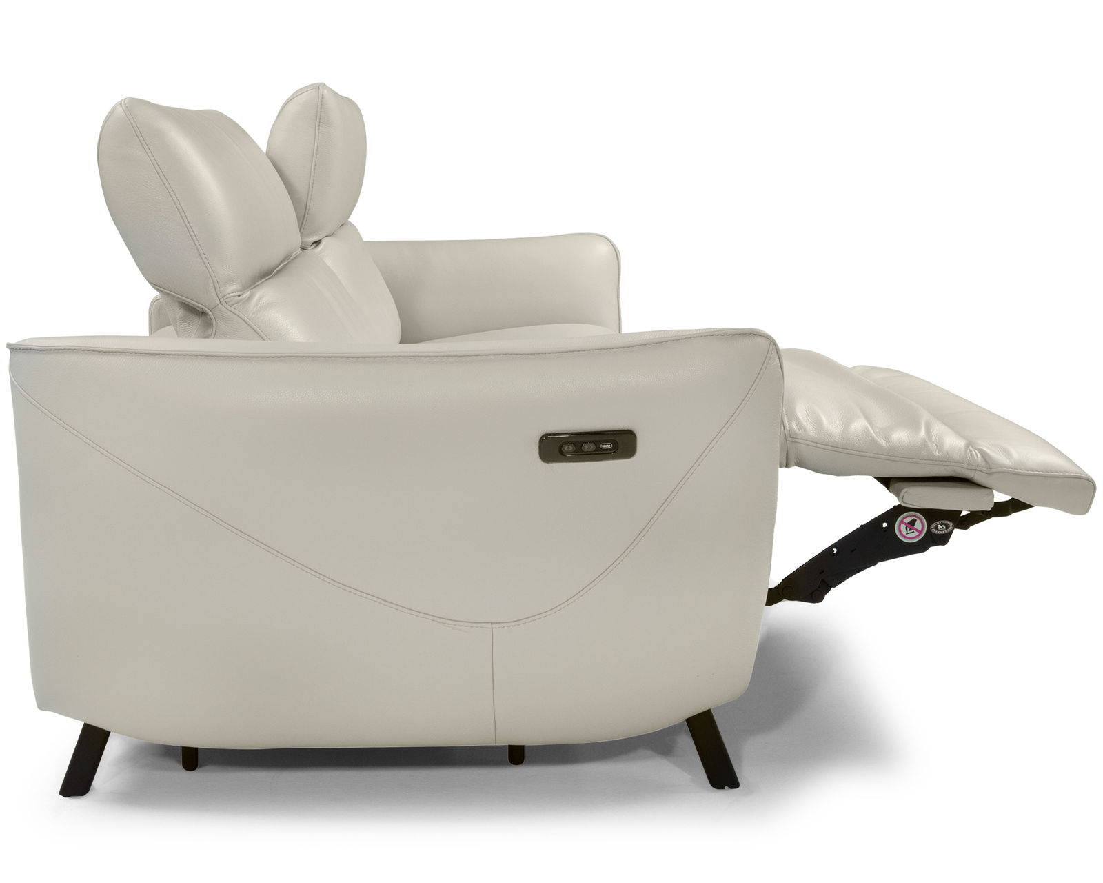 Lima C267 Power Reclining Sofa (88") +50 leathers - Side View Open