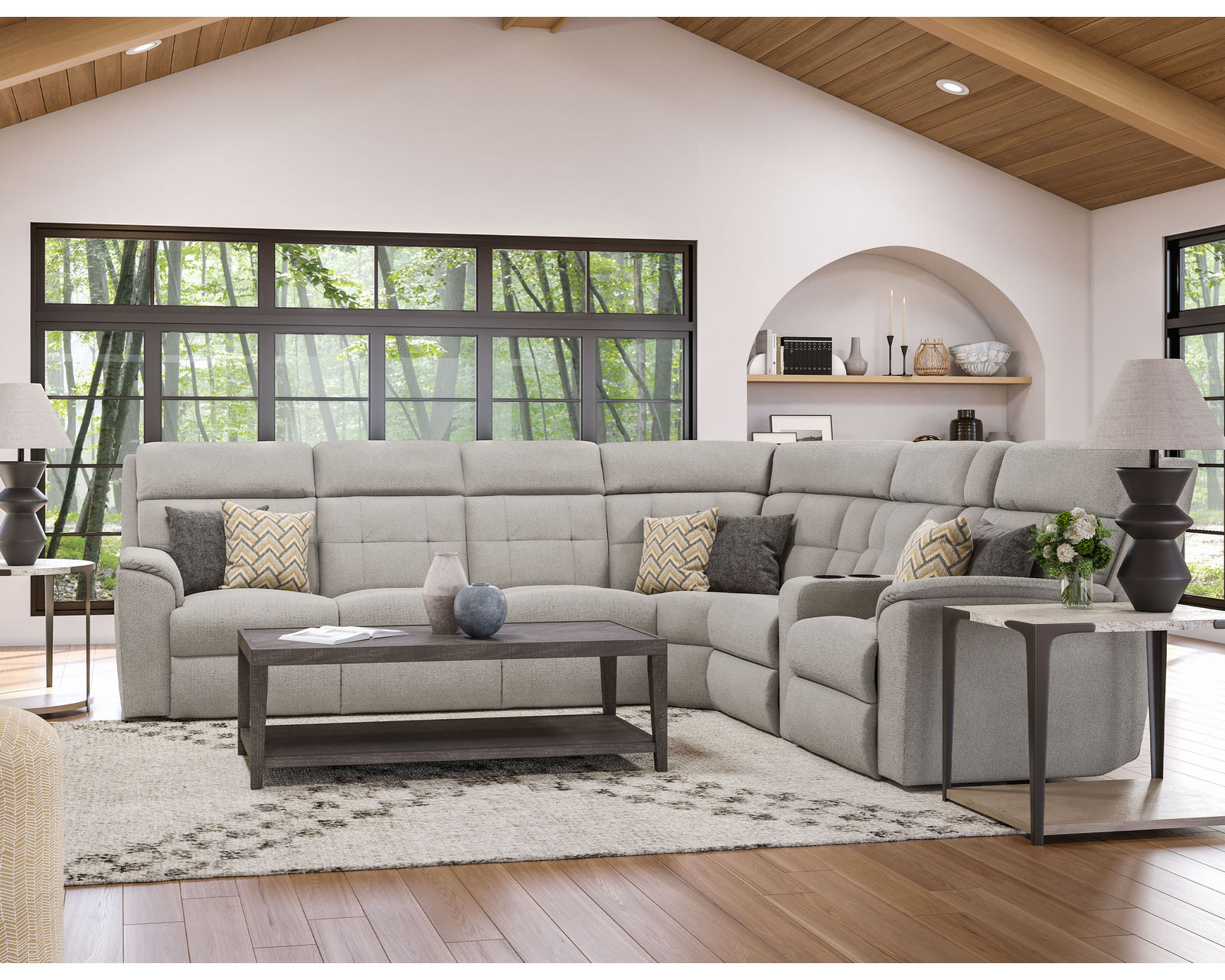 Mason Reclining Sectional (Colors Available) - Sectional Layout A: 