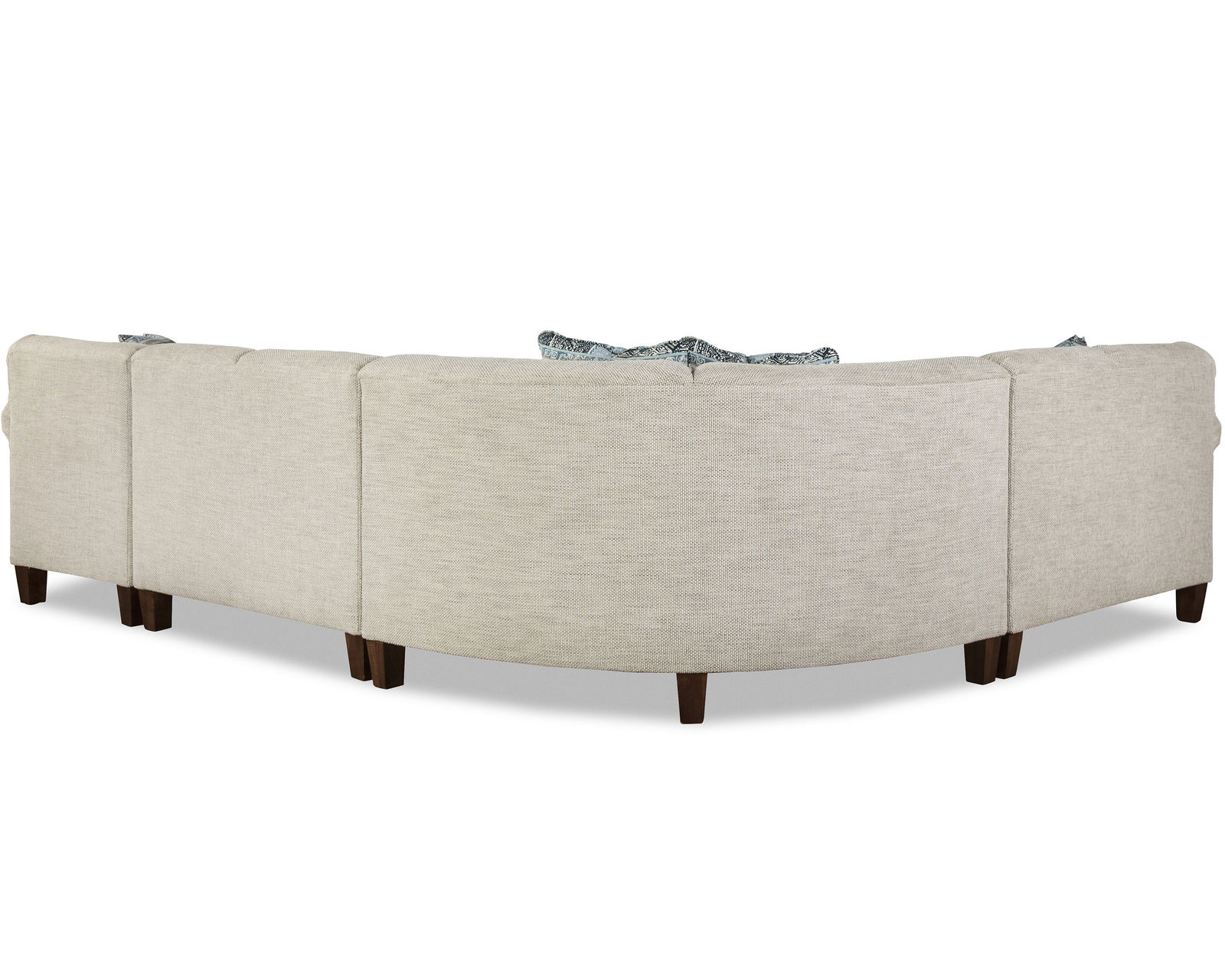 M9 Stationary Sectional (100+ Performance fabrics) Make it Yours - Shown with sock arm, tight back cushions and tapered leg
