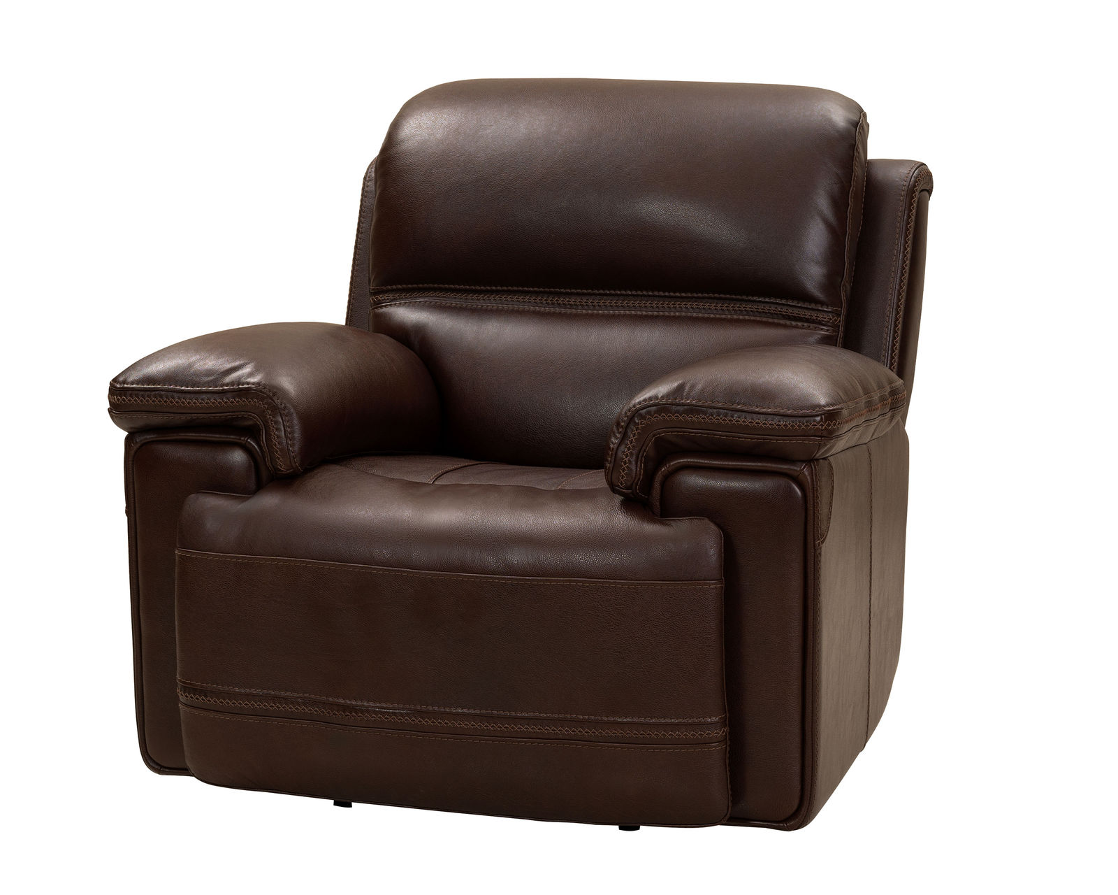 Sedrick 90" Leather Power Headrest Power Reclining Sofa (Walnut) In stock - Includes Power Headrest - Power Recline