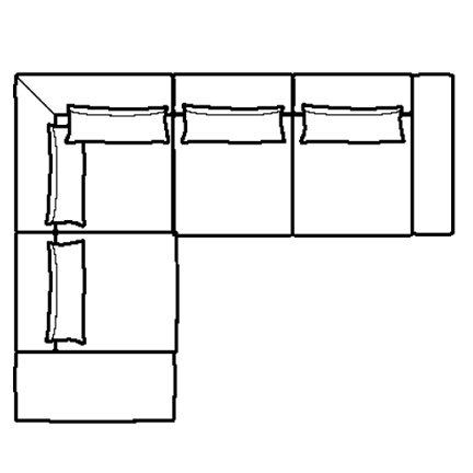 Layout D: Six Piece Sectional 83" x 104"