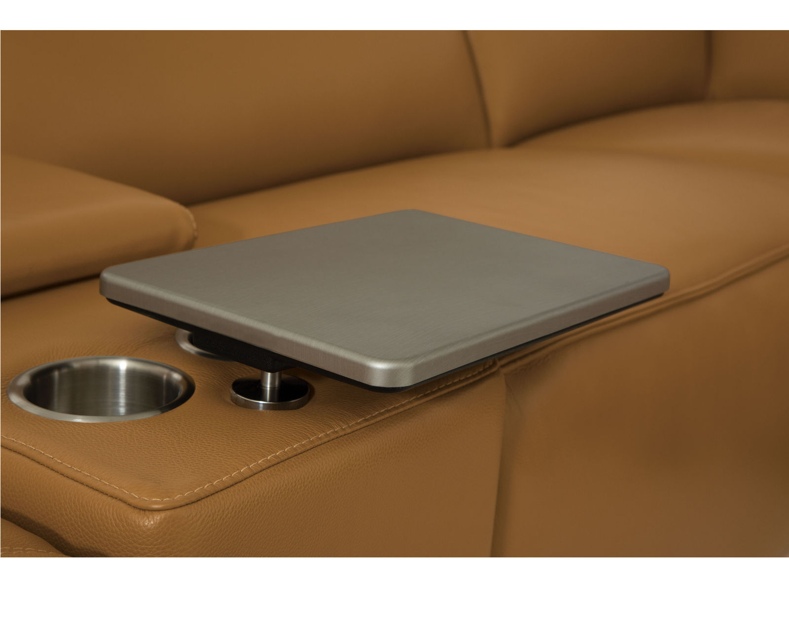 Colton 44007 Power Headrest Power Reclining Sectional (+50 fabrics) - Shown with optional table tray with grommet