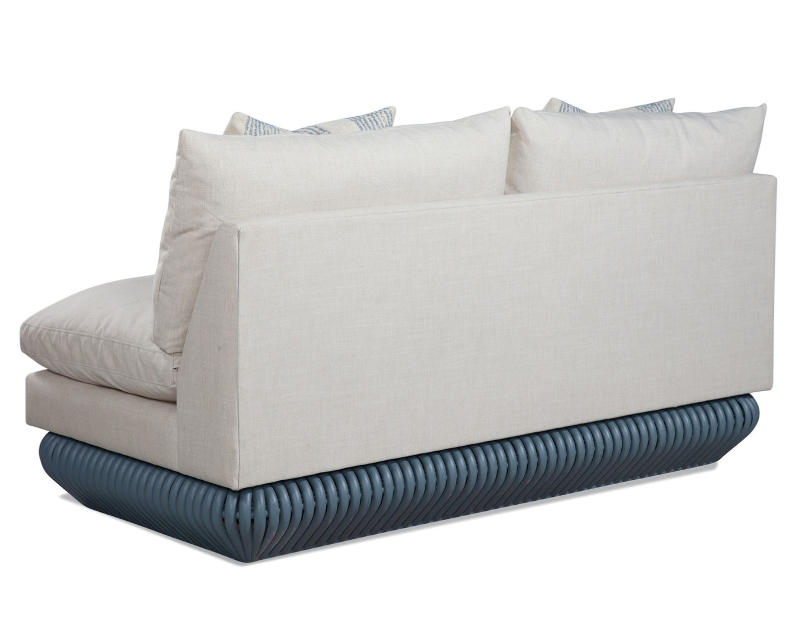 Tulum 66" Armless Loveseat (+28 finishes +69 fabrics) - Tulum Armless 66" Rattan Loveseat