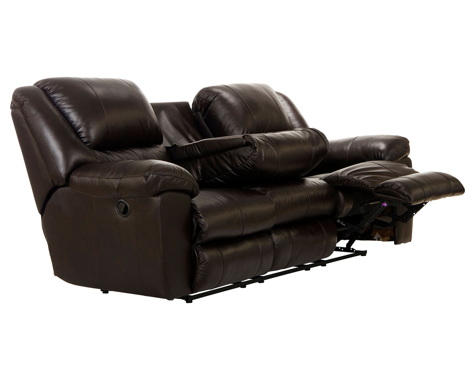 Transformer II Ultimate 90" Italian Leather Sofa w/3 Recliners & Drop Down Table - Relax Better. Live Better.