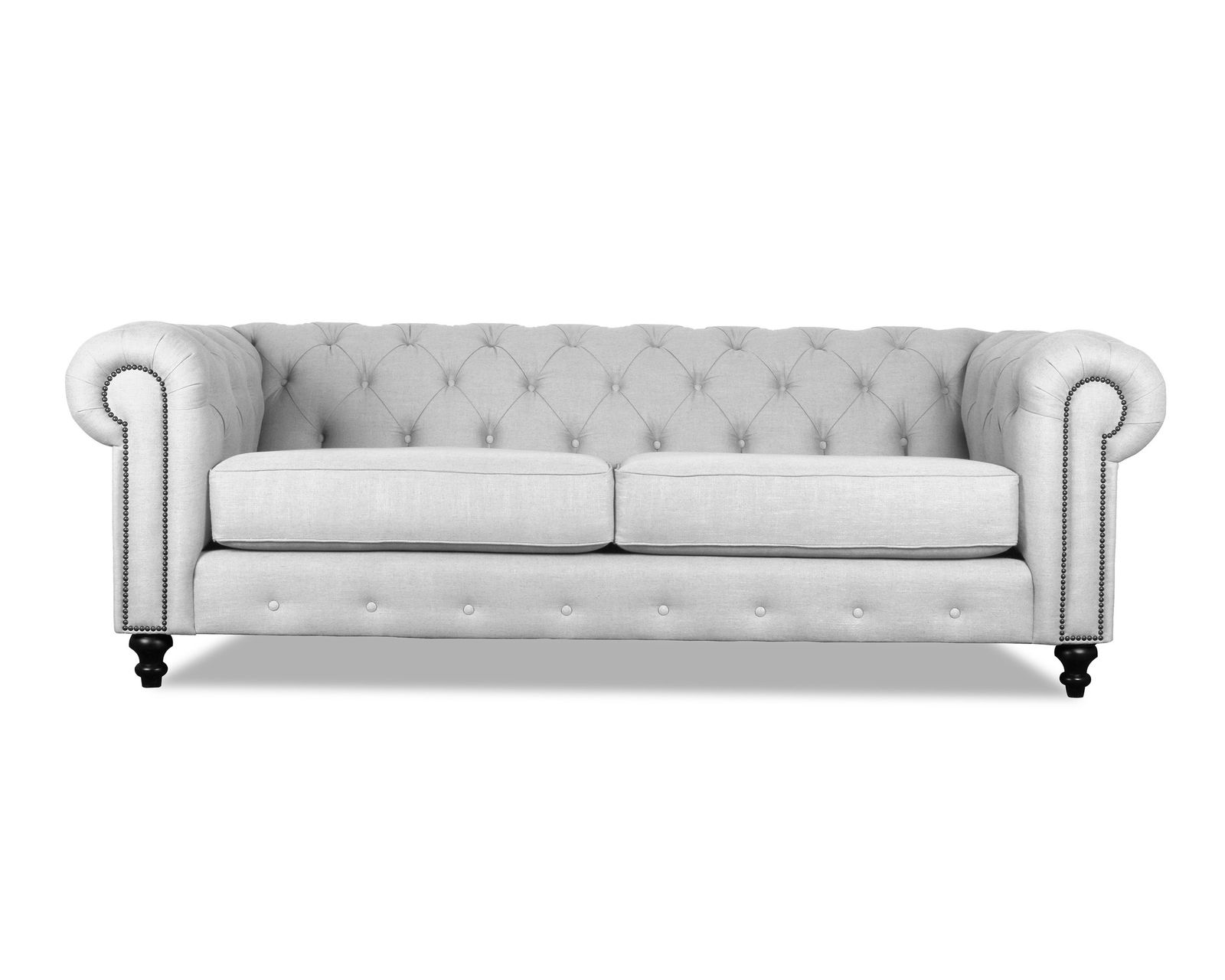 London Tufted Sofa in White - 72" - 90" - 103" - London Tufted Sofa 90" White
