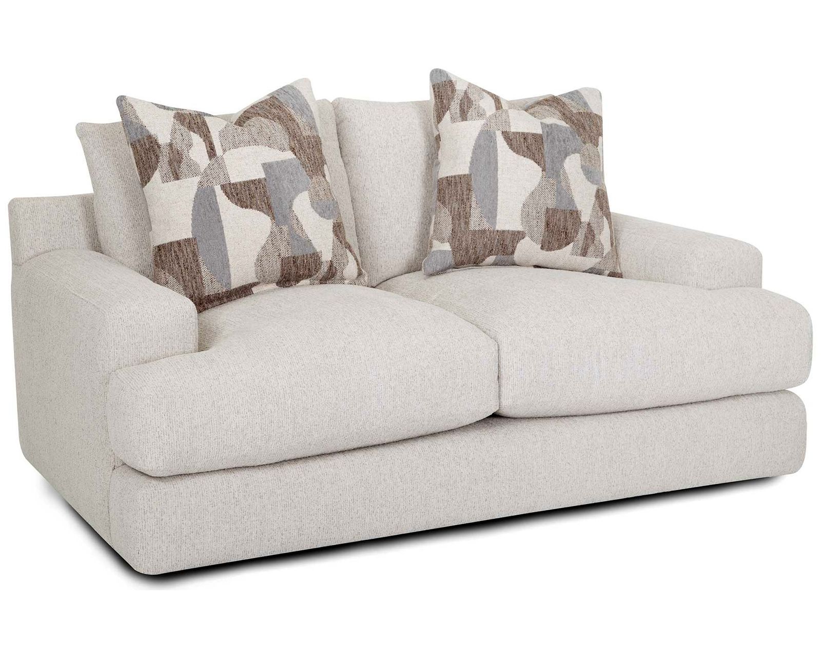 Strada 98" Wide Seat Sofa (Oversized Comfort. Clean Modern Style) - Shown in Durable Polyester Color Pearl