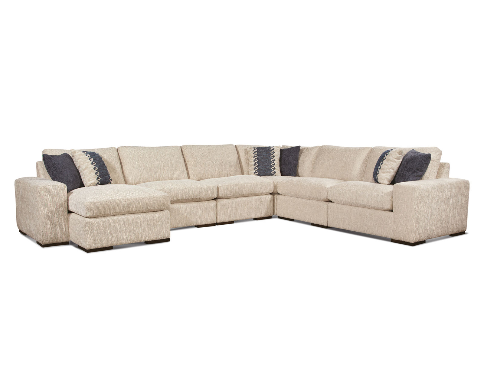 Memphis Stationary Chaise Sectional (+69 fabrics)