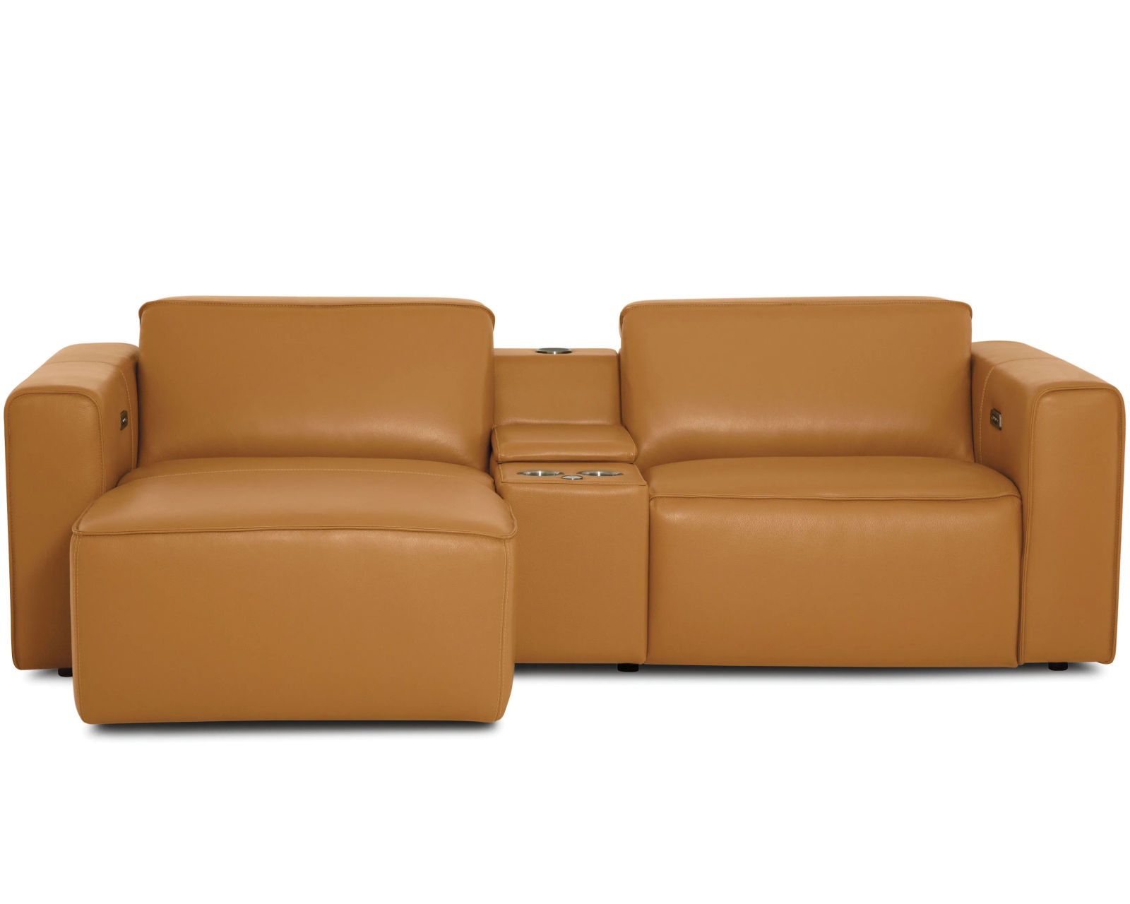Colton 44007 Power Headrest Power Reclining Sectional (+100 leathers) - Layout A: Three Piece Chaise Reclining Sectional 62" x 97"