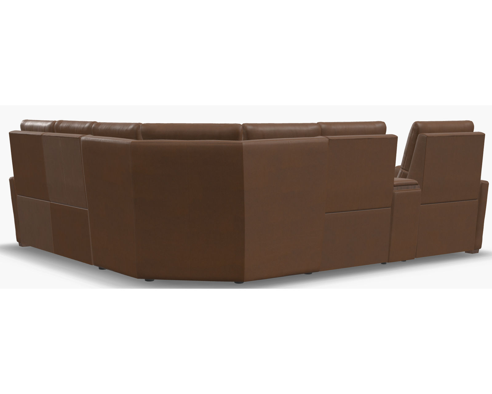 Luna 40110 Triple Power Reclining Sectional (+100 leathers) - Layout A: Three Piece Reclining Sectional (2 recliner) 111" x 98"