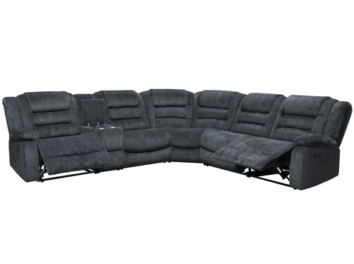 Layout A: Six Piece Reclining Sectional 123" x 110" (3 Recliners)