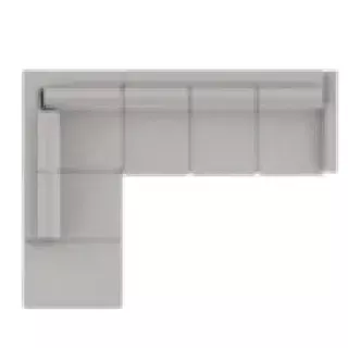 Layout B Two Piece Sectional (Chaise Left Side) 84" x 116"