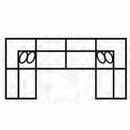 Layout E: Six Piece Sectional 78" x 156"