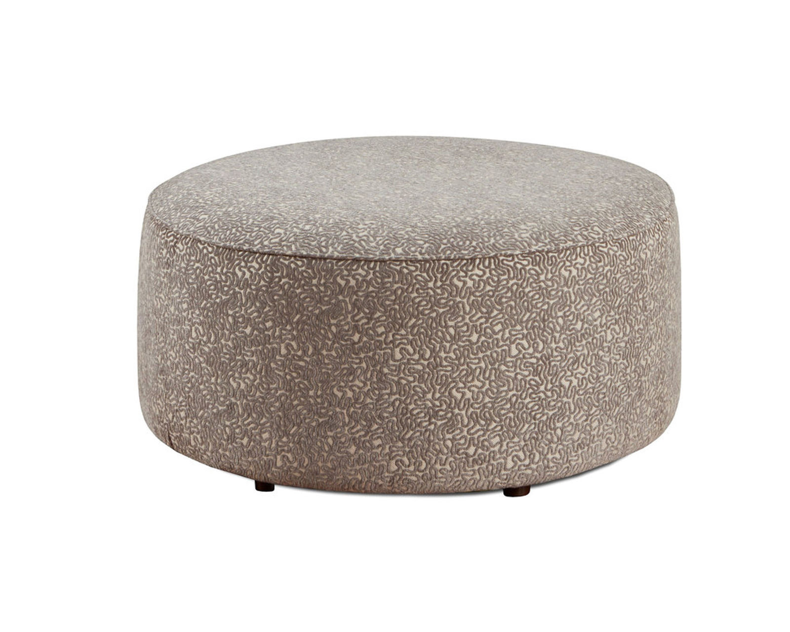 Carys Doe 3 Piece Living Room (Includes sofa - accent chair - cocktail ottoman) - Cannon Cobblestone 39" Round Cocktail Ottoman