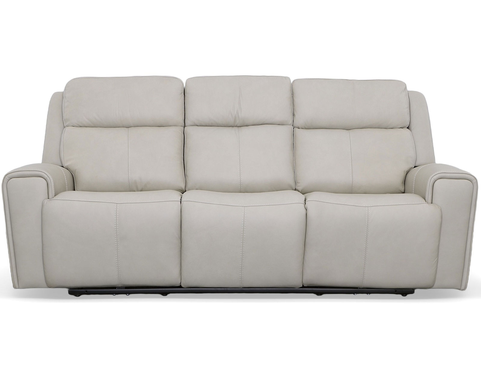 Barnett Power Reclining Sofa with Power Headrests and Lumbar (Ice leather) 87"