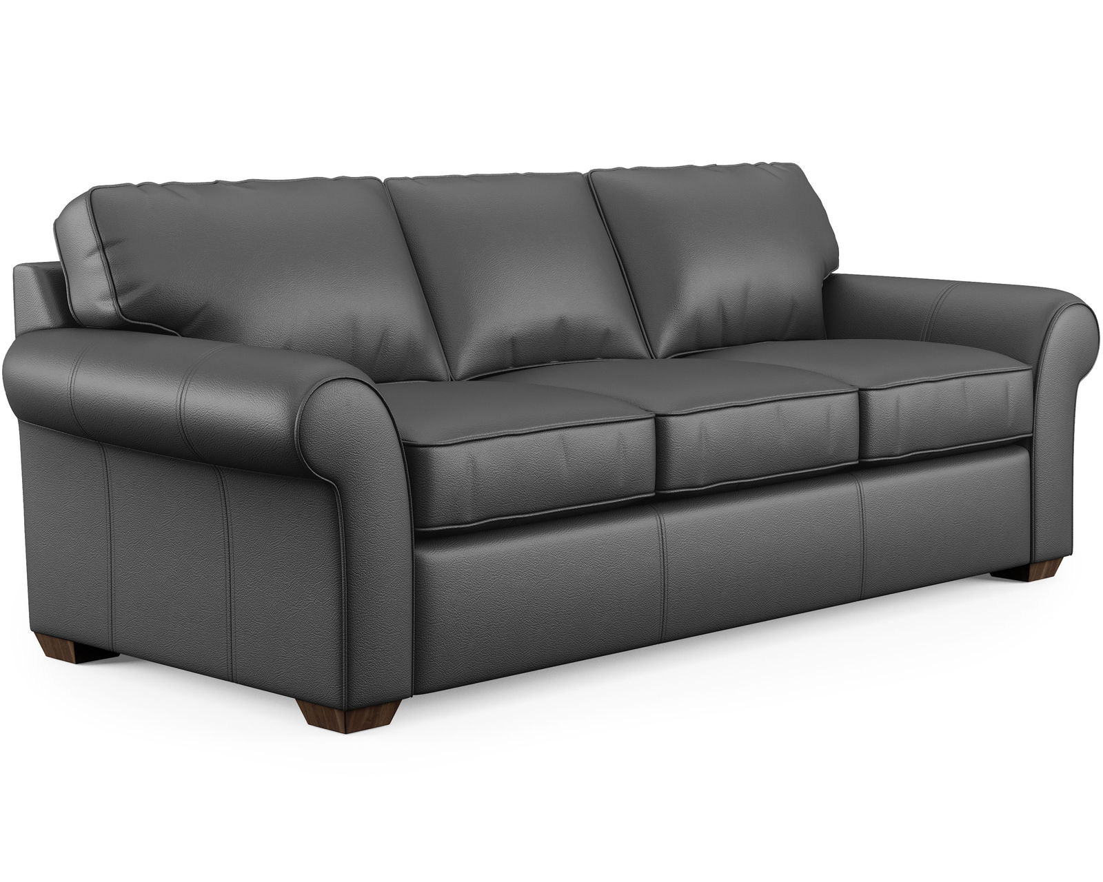 Vail Leather Stationary Sofa (Leather colors)