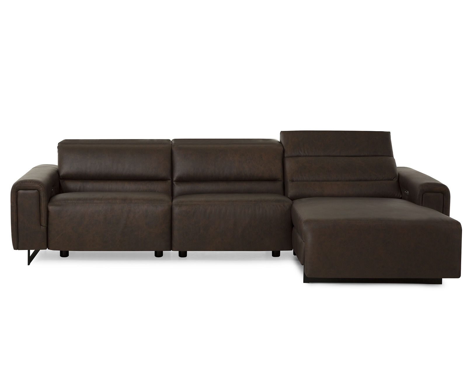 Armina 44010 Power Headrest Power Reclining Sectional (+50 fabrics) - Layout I: Three Piece Reclining Sectional 117" x 64"	