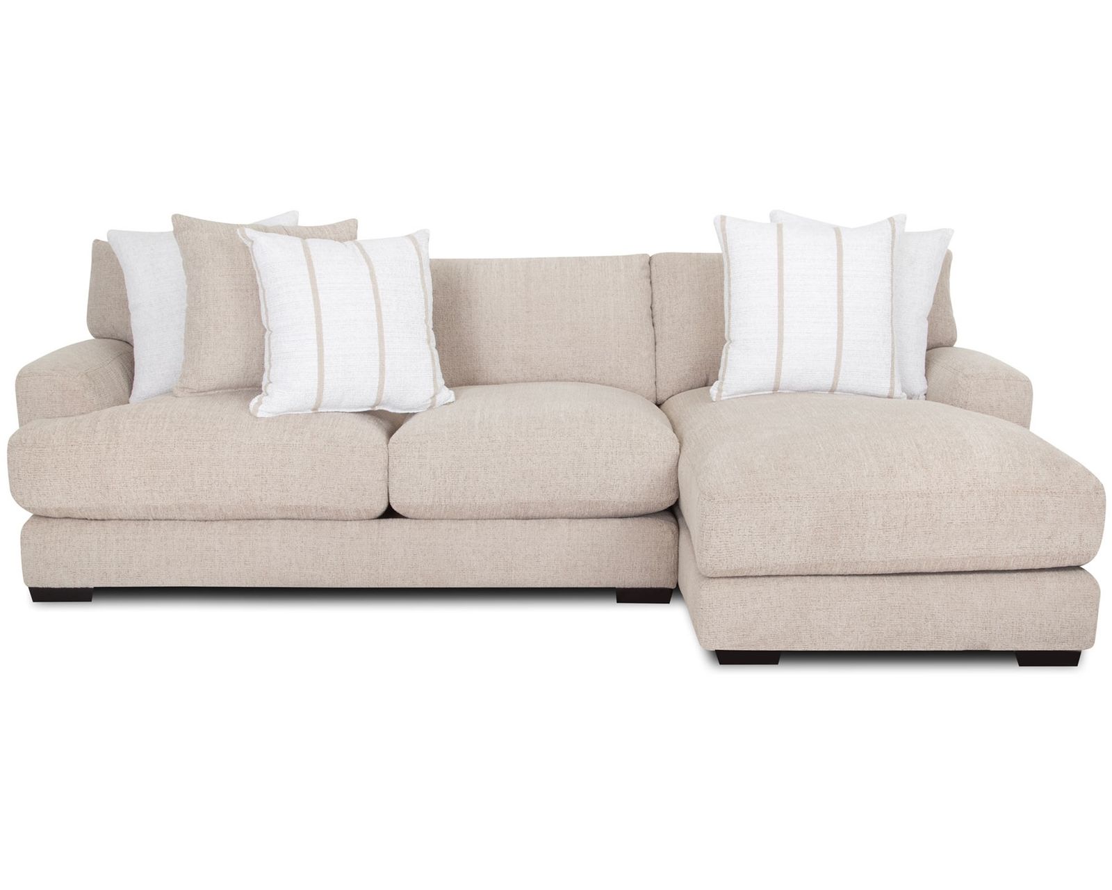 Shay Casual Modern Modular Sectional (Relaxed Modern Style. Deep Comfort) - Layout A: Two Piece Sectional 111.5" x 65.5"