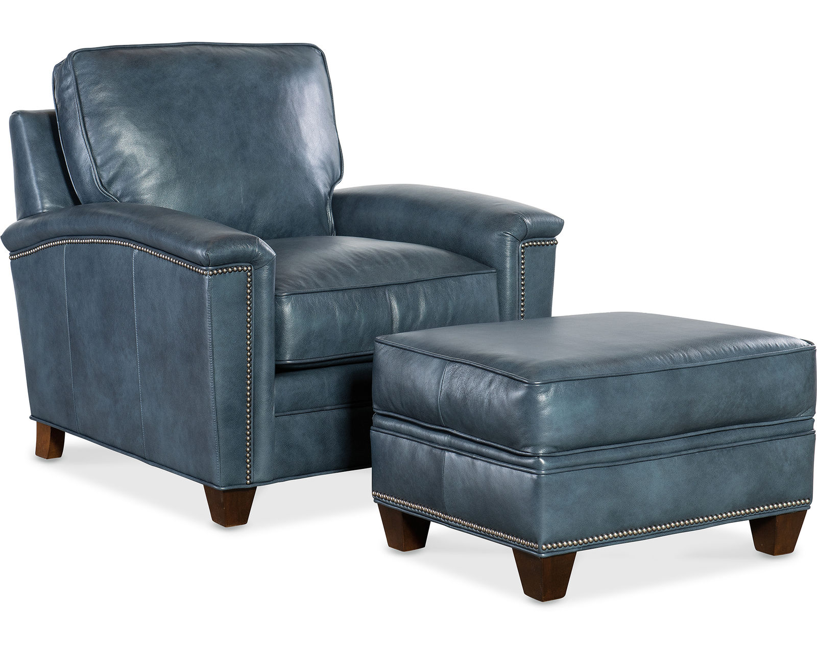 Bradington Young Oliver 448 Loveseat (12 leathers) 8-Way Hand Tied - Oliver Stationary Chair 8-Way Hand Tie
