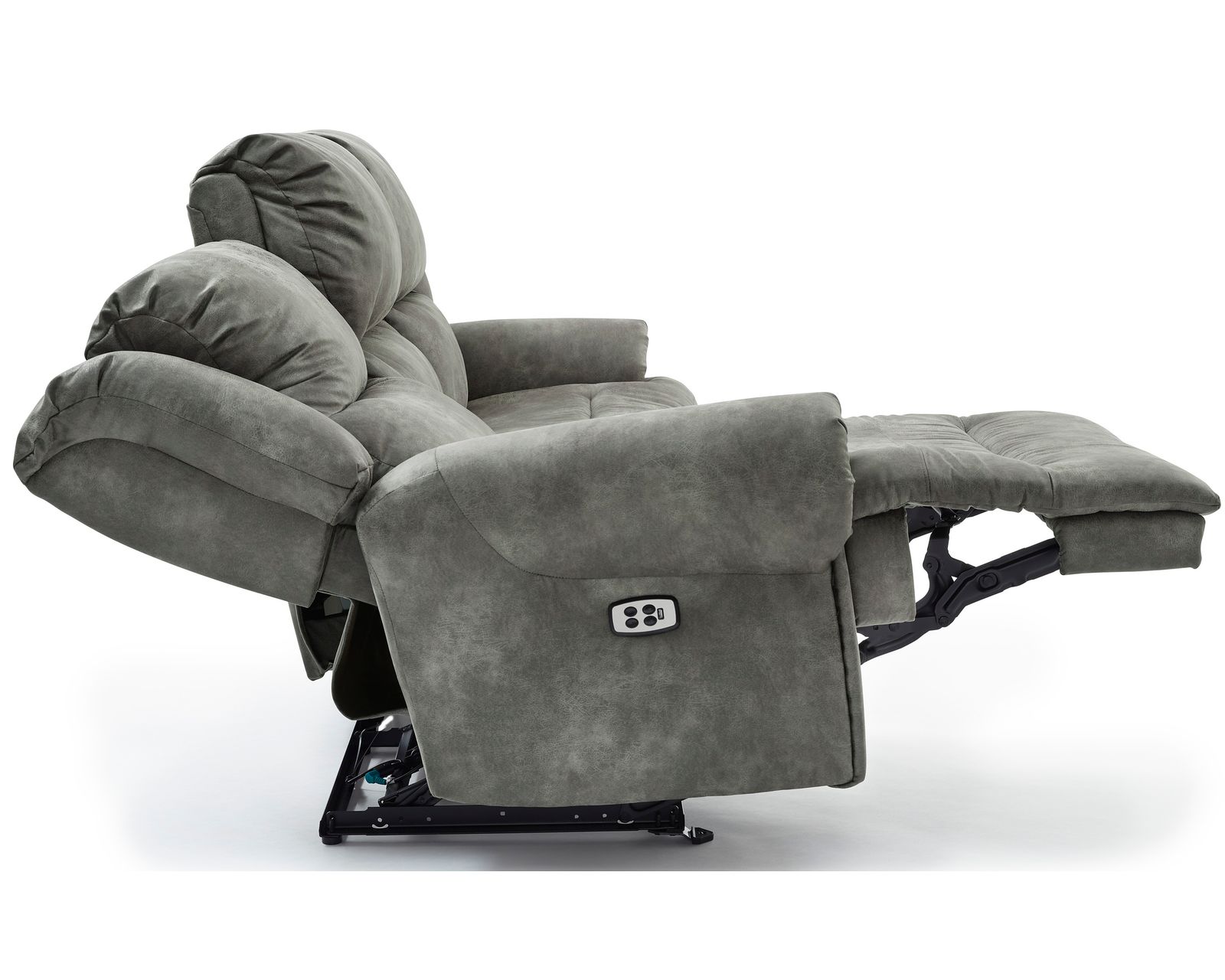🎣 Genet 85" Reclining Sofa w/ Dropdown Table (+65 colors) - Genet 85" Space Saver Reclining Sofa w/ Dropdown Table