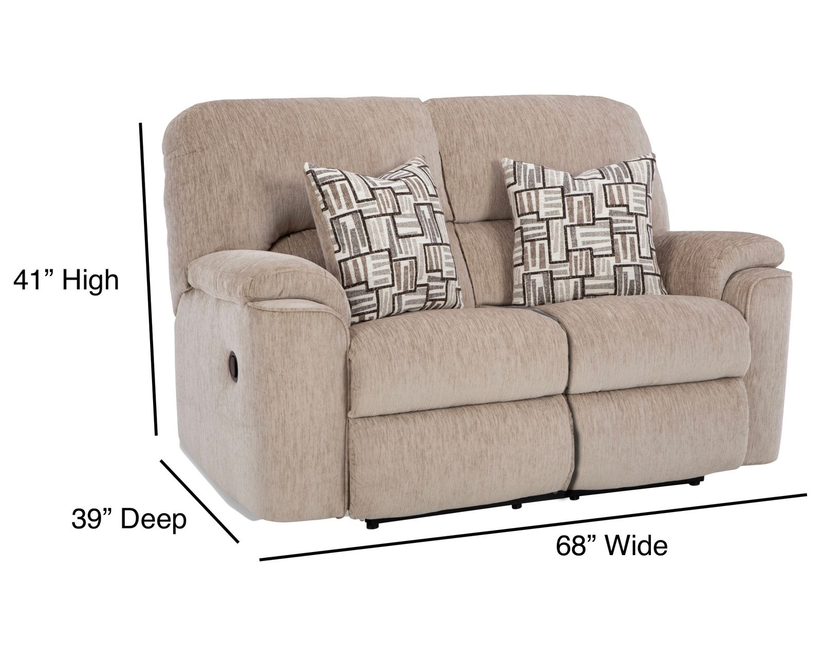 Payday 92" Double Reclining Sofa Tan (In stock) - Payday Reclining Loveseat