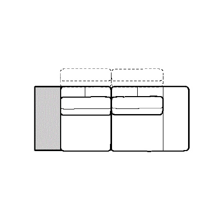 Layout B: Two Piece Sectional 103" wide