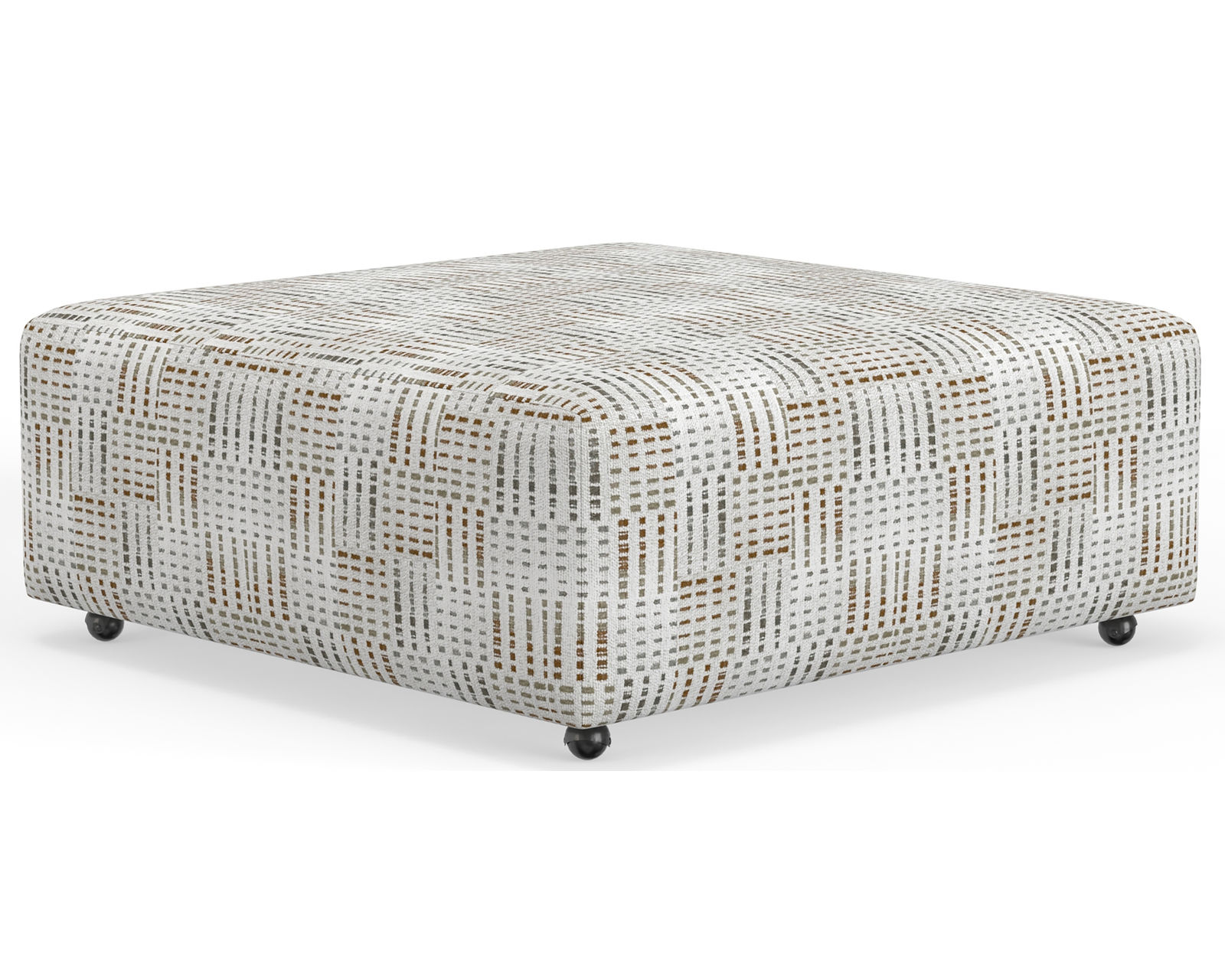 Kellen 113 Ecru Reclining Sofa - 86" (+2 colors) includes pillows - Kellen 42" Square Cocktail Ottoman w/ Casters 