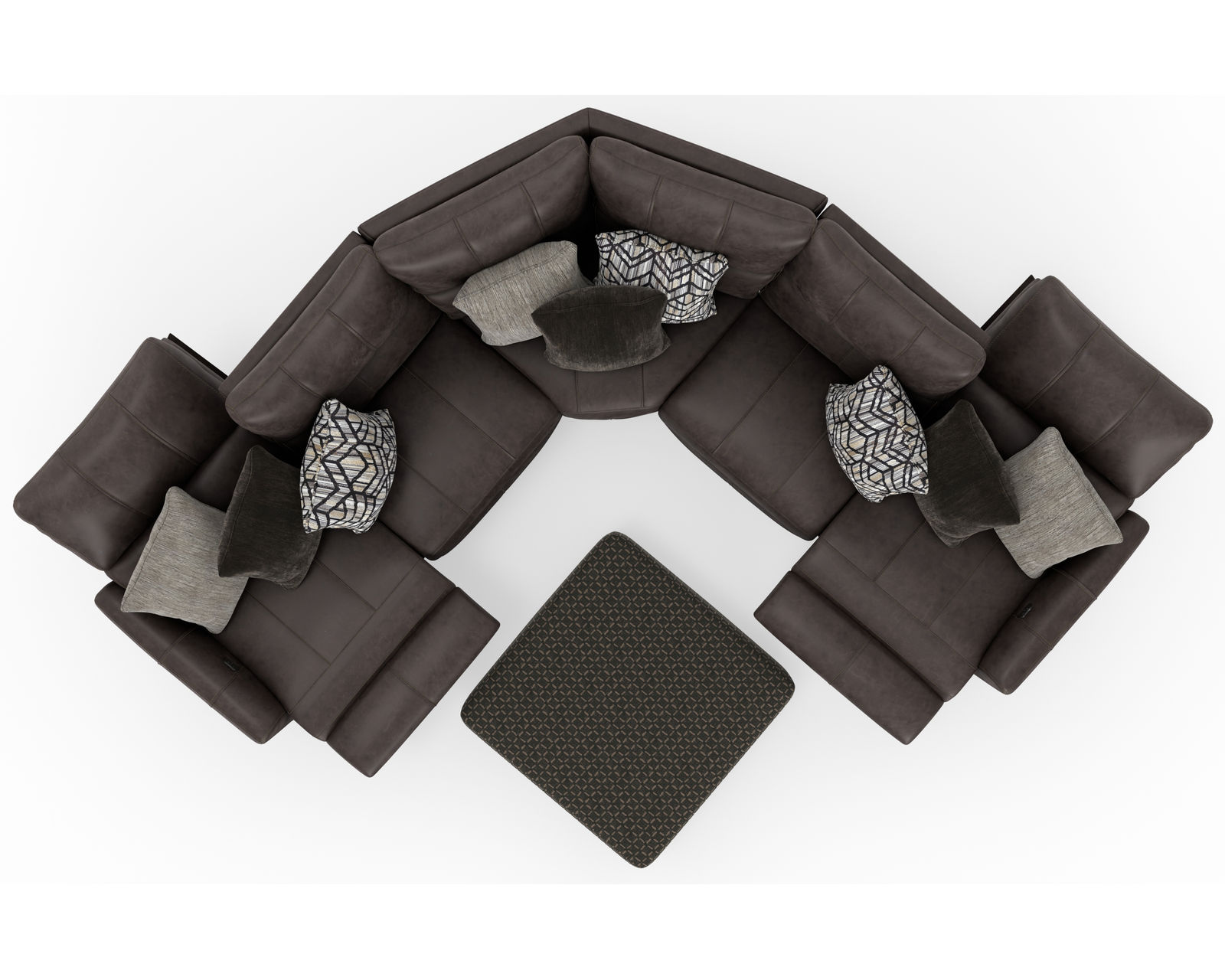Royster Deep Seat Three Piece Power Reclining Sectional - 400 lb. per recliner  - Premium quality starts on the inside
