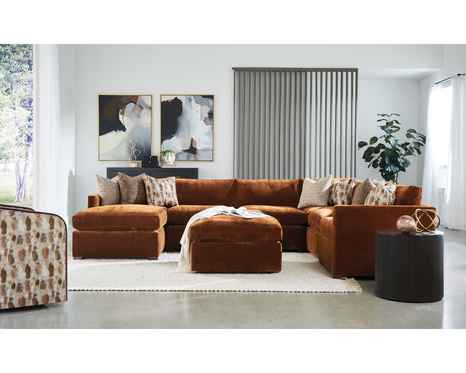 Nomad 7517 Sectional (+100 performance fabrics) - Layout F: Six Piece Sectional 69" x 151" x 114"