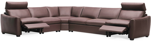 Layout O: Five Piece Reclining Sectional (2 recliners) 121" x 154