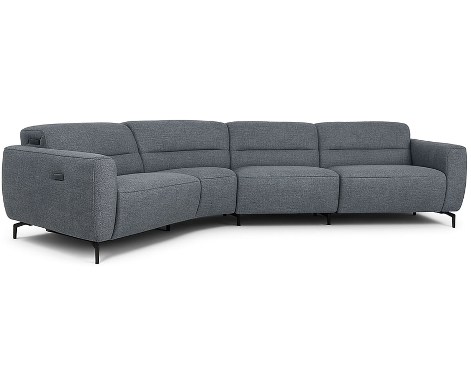 Zenith C320 Power Reclining Sectional (+45 fabrics) - Layout B: Four Piece Reclining Sectional 84" x 141" (one recliner)