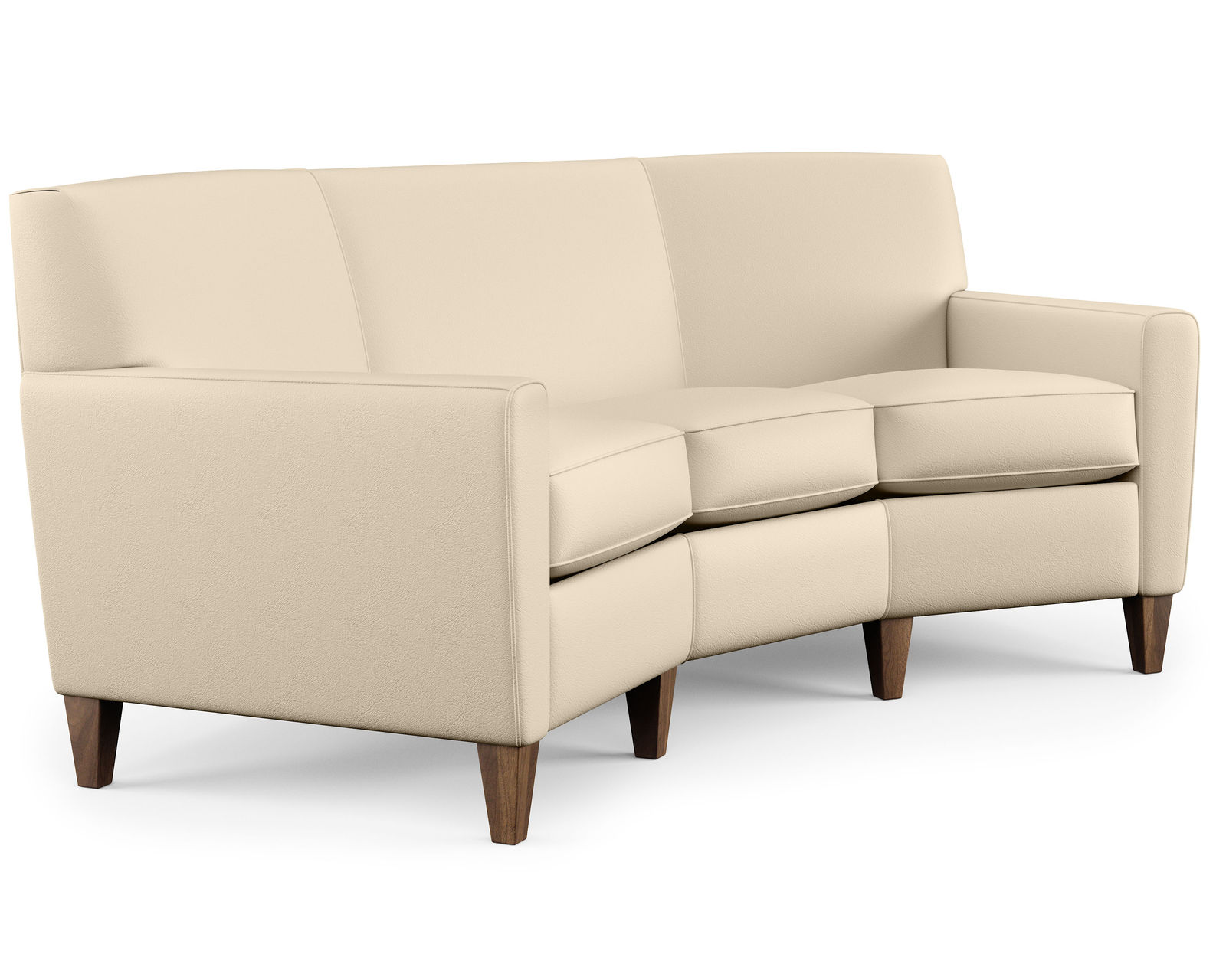Digby Leather Curved Conversation Sofa (Leather choices) - Only the highest quality leathers go on Flexsteel Furniture