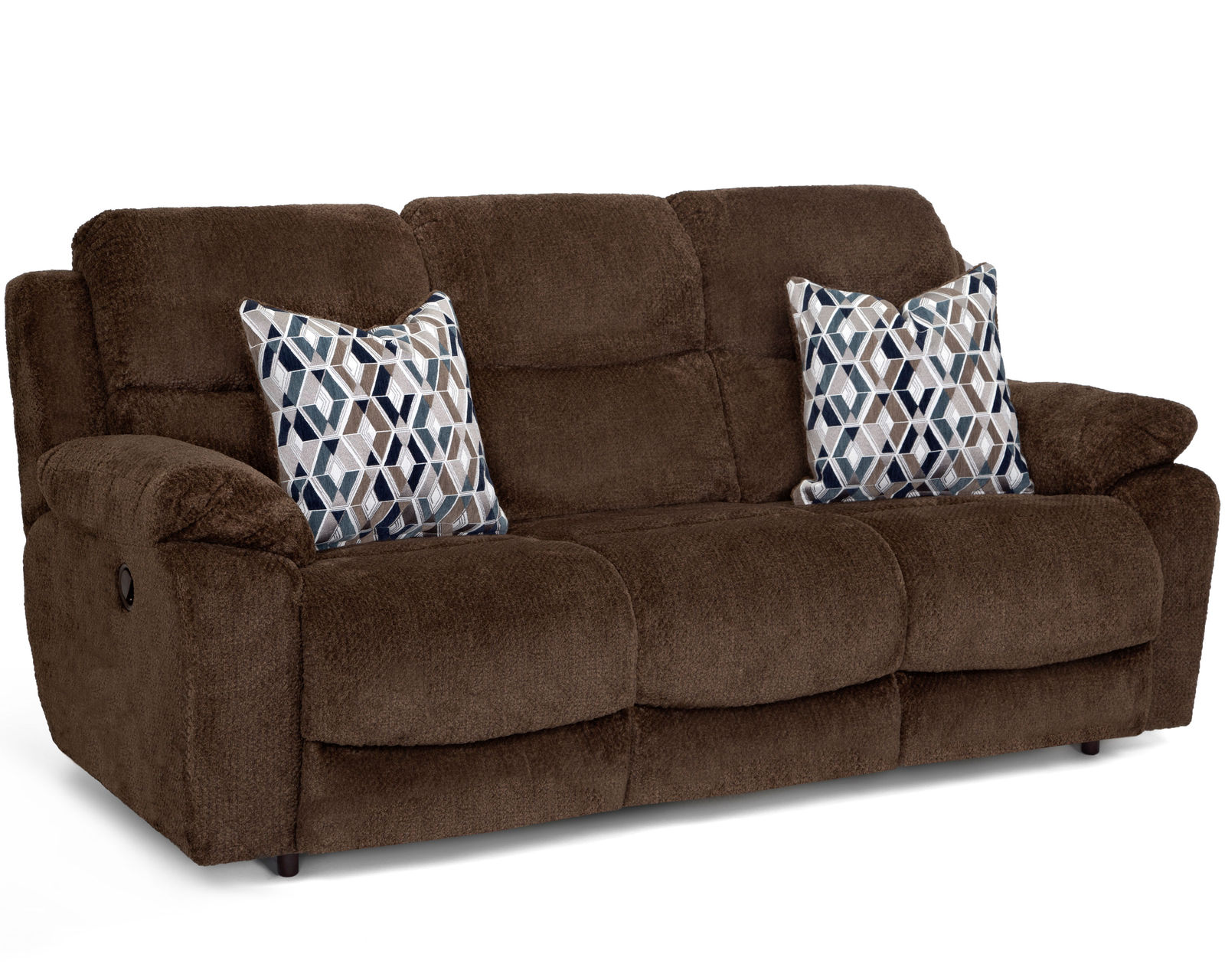 Dayton 87" Reclining Sofa (2 Colors) - Dayton Reclining Sofa w/ Pillows in Fudge