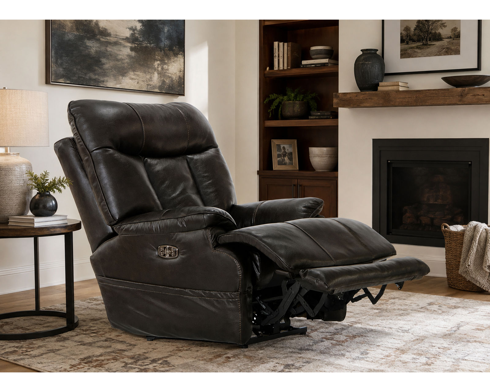Naples Power Headrest Power Lay Flat Recliner w/Extended Ottoman - Italian Leather Luxury, Lay-Flat Relaxation & Extended Head-to-Toe Support (2 colors) - From Movie Night to Every Night—Comfort Lives Here.