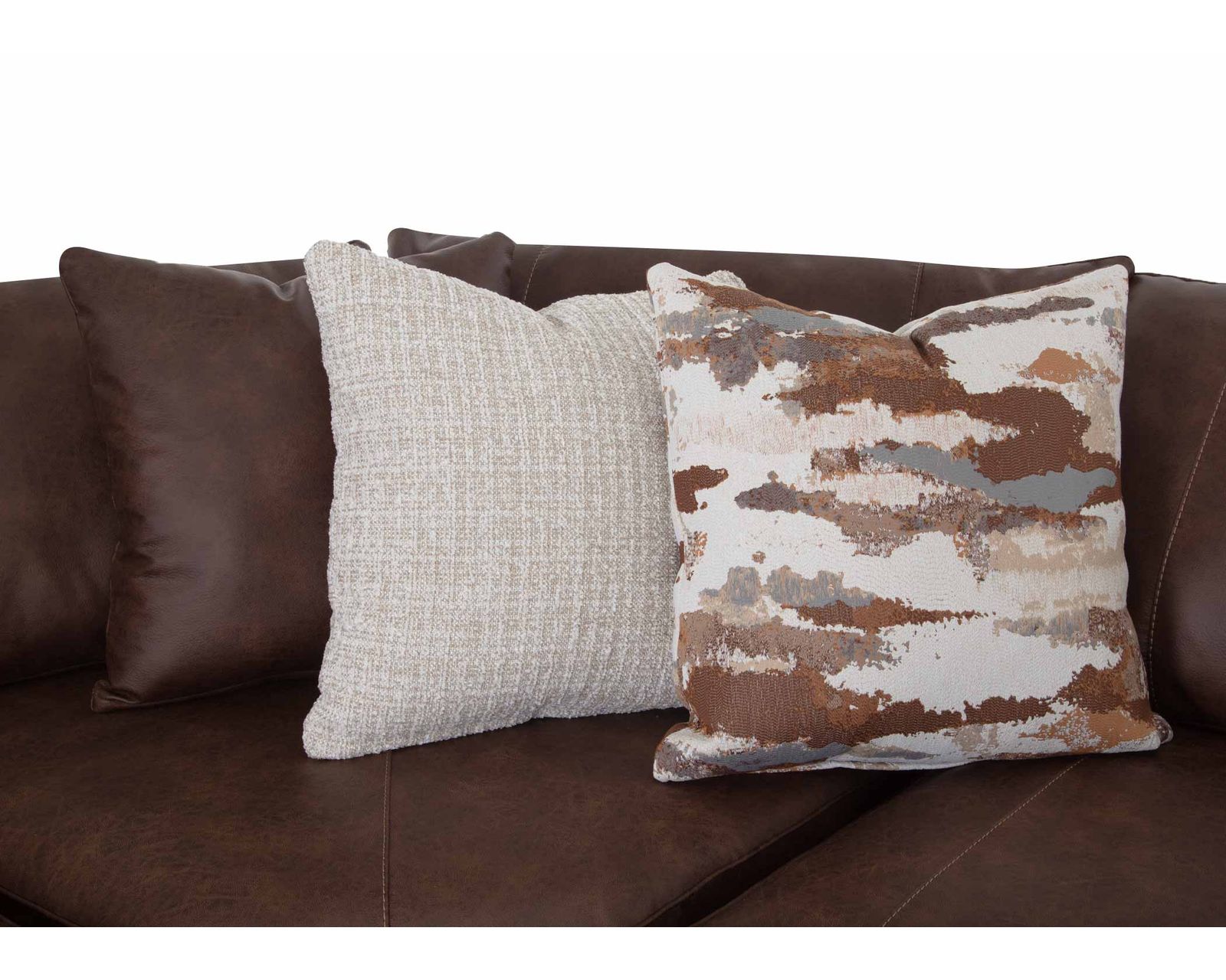 Highlands 893 Modular Sectional (Big Comfort. Flexible Design. The Rich Look of Leather) - Includes All Decorative Pillows