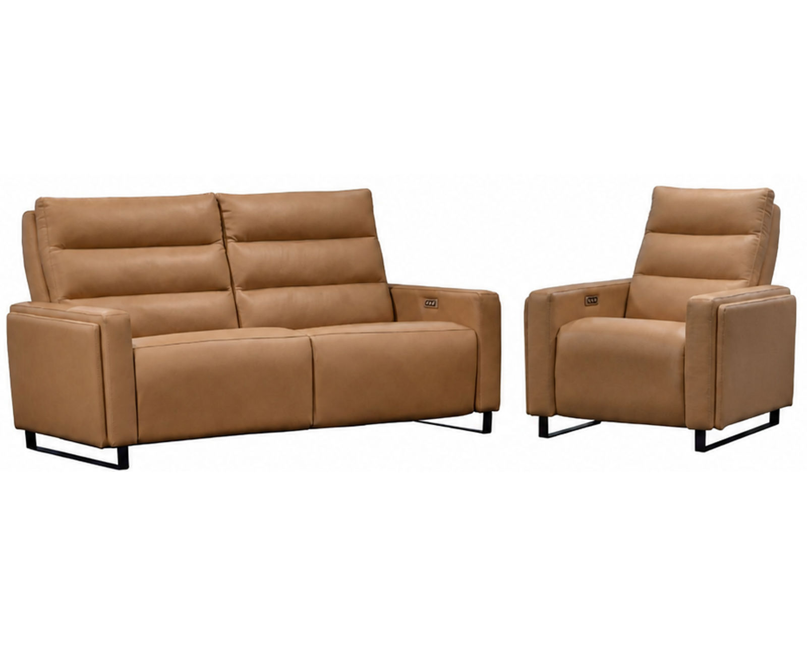 Flavie Dual Power Reclining Sofa — Available in Standard & Wide Cushions, 140+ Leather Options, and 80", 83", or 112" Widths - Premium Comfort Without Compromise