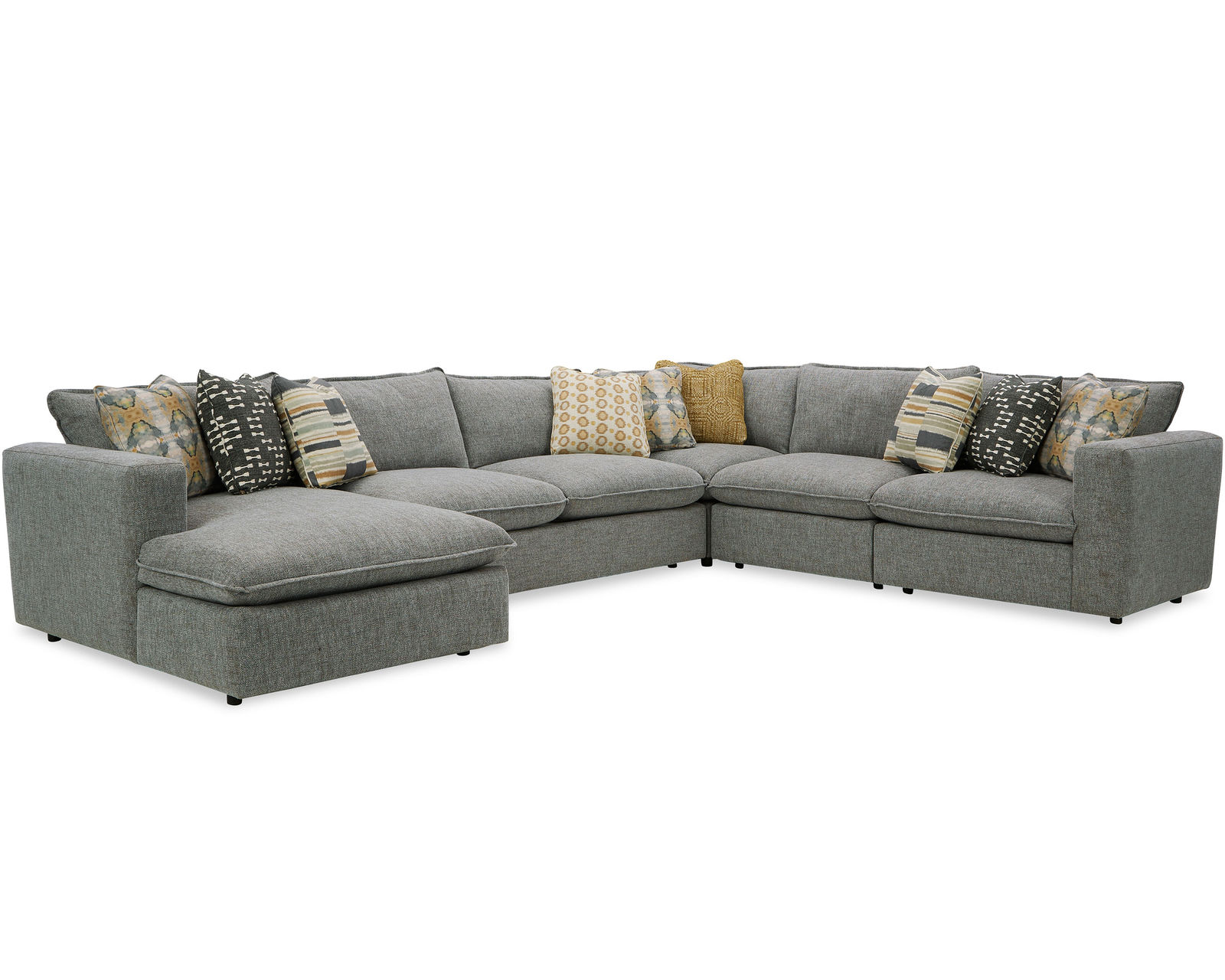 Bowie 7127 Modular Sectional (+100 performance fabrics) - Layout L: Five Piece Sectional 64" x 154" x 118"