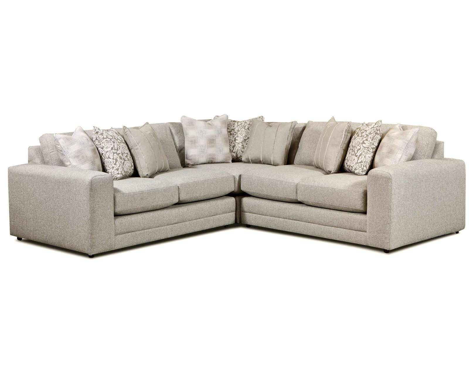 Missionary Raffia Three Piece Sectional 7003 (includes pillows) performance fabric - 107" x 107" - Missionary Raffia Three Piece Sectional - 7003-21