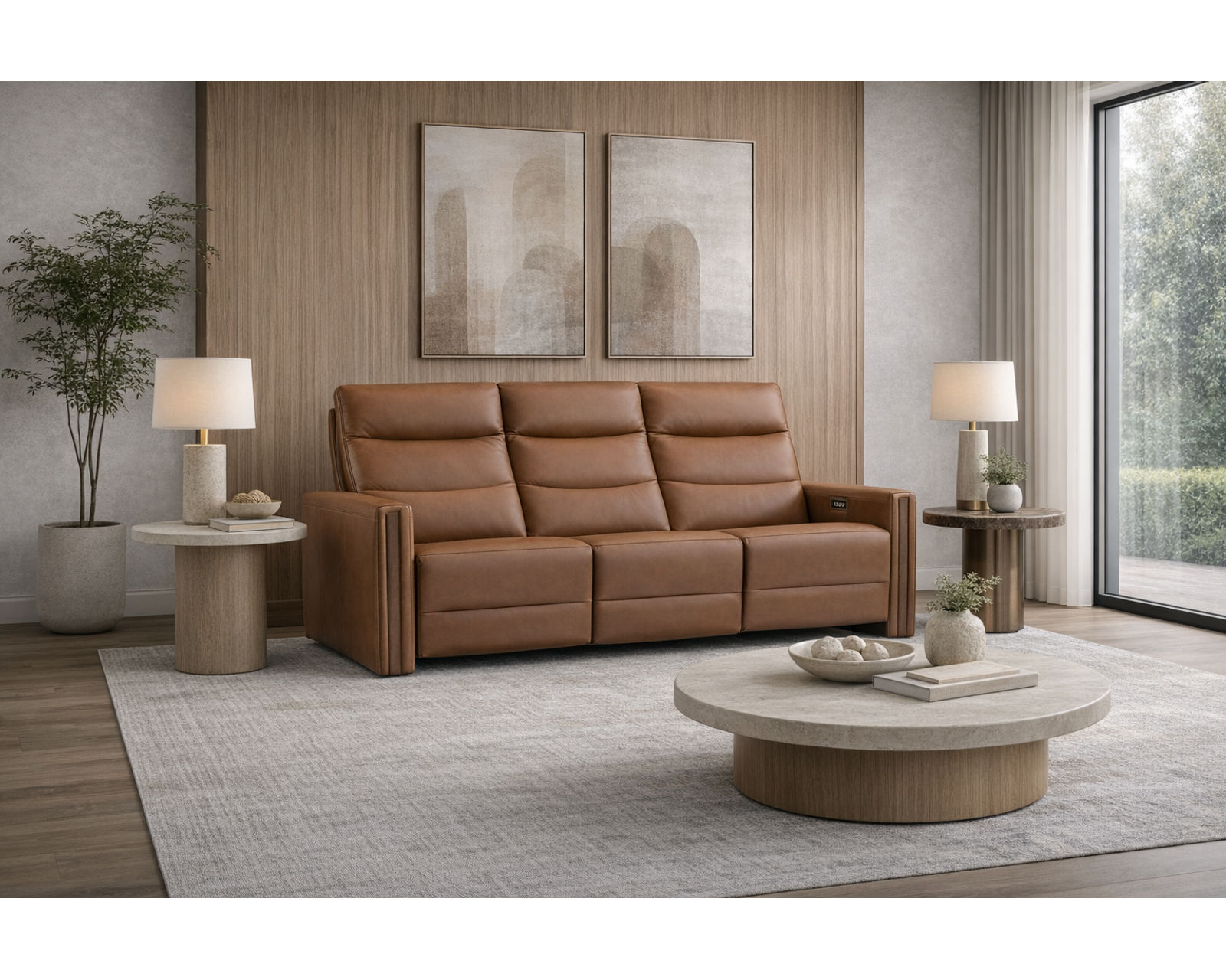 Fatima Dual Power Reclining Sofa — Available in Standard & Wide Cushions, 140+ Leather Options, and 74", 79", or 106" Widths - Built Stronger. Feels Better. Lasts Longer.