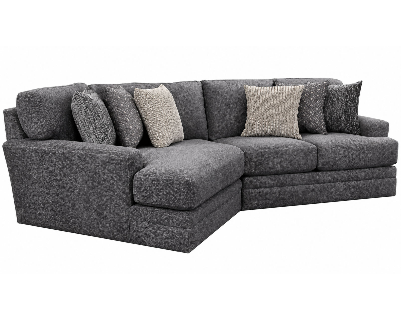 Mammoth Sectional (15 Pieces Available) 2 colors - includes all pillows - Layout B: Two Piece Sectional 64" x 131"