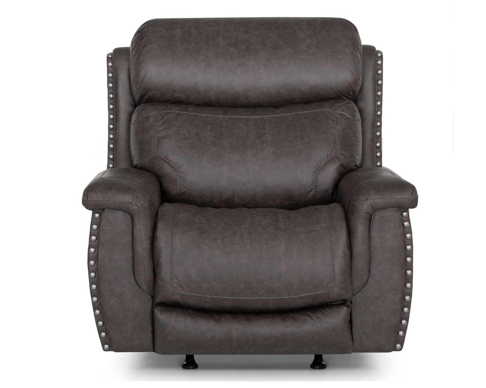 Brixton 647 Reclining Sofa (94") Steel Faux Leather Like Fabric - Brixton Rocker Recliner